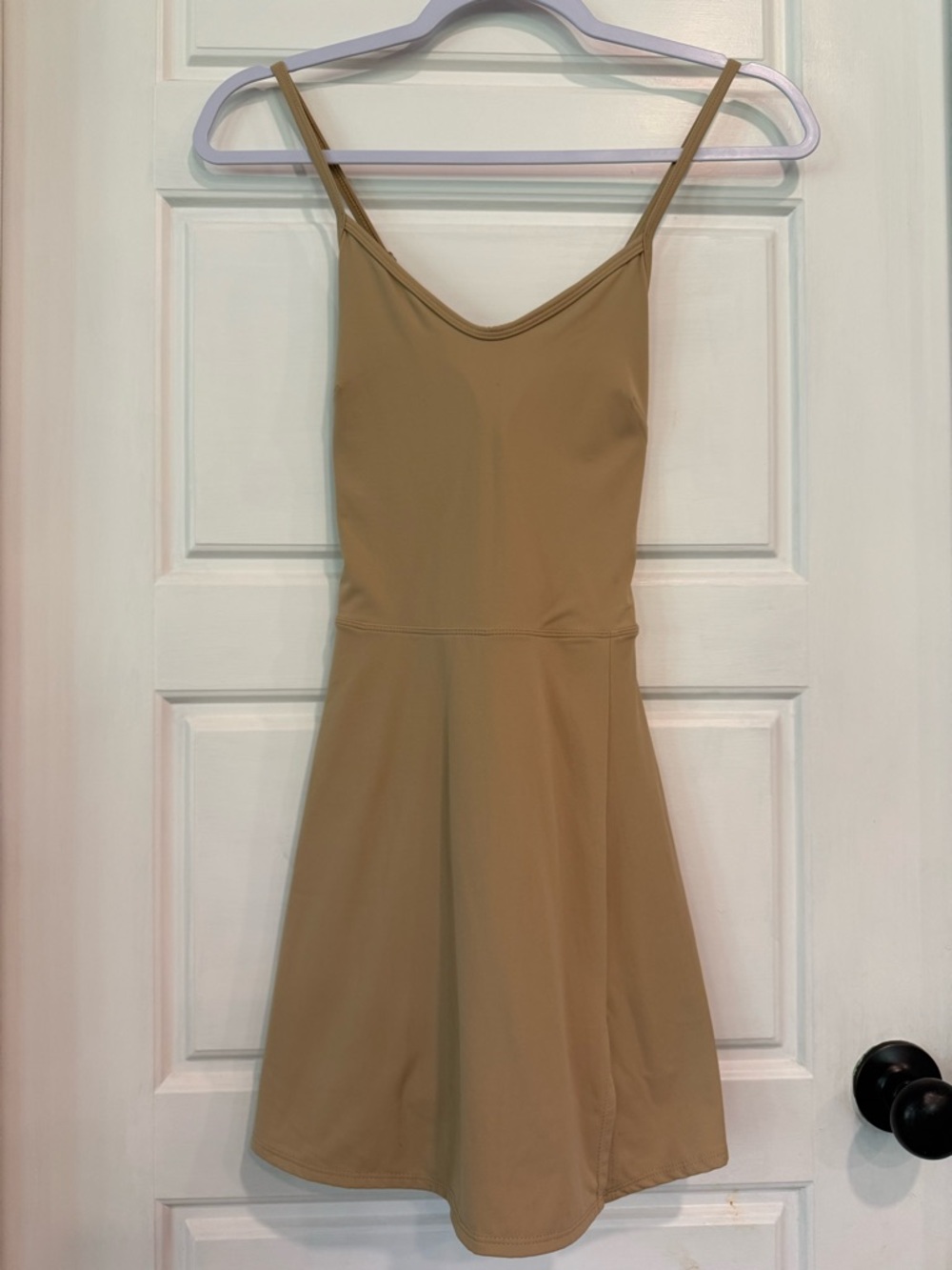 Lululemon Joy Lab Dress XS Tan Built In Shorts Athletic Mini Dress NWOT